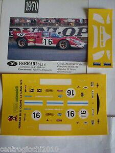 yzzr[@͌^ԁ@ԁ@[VOJ[ fJ[LbgtF[}XN[fAdecals kit 143 ferrari 512s le mans 1970 scuderia filippinetti