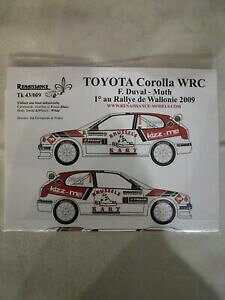 yzzr[@͌^ԁ@ԁ@[VOJ[ lbTX[g^J[fo[fJ[tk4309 renaissance 143 rally decals toyota corolla wrc duval rally wallonie 09