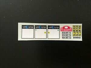 yzzr[@͌^ԁ@ԁ@[VOJ[ vW[pjbcBT[[[nouvelle annoncedecals 143 peugeot 206 wrc panizzi burns rallye san remo 2002 rallye rally wrc