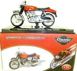 yzzr[@͌^ԁ@ԁ@[VOJ[ XP[AgXq[gfnorton commando 750 annee 1969 echelle 124 moto modele de atlas