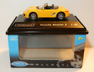 【送料無料】ホビー 模型車 車 レーシングカー マイクロコレクションポルシェボクスターイエローボックスmicro welly collection porsche boxster s jaune ho 187 in box