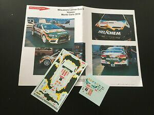 �y���������z�z�r�[�@�͌^�ԁ@�ԁ@���[�V���O�J�[ �f�J�[�������T�[�G�{�����e�J���������[�����[decals 143 mitsubishi lancer evo x vossen monte carlo 2014 rallye rally wrc