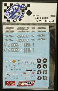 yzzr[@͌^ԁ@ԁ@[VOJ[ fJ[tF[o[o[WR[hXebJ[decals fartefice fm0044 143 ferrari f2007 bar code version decals