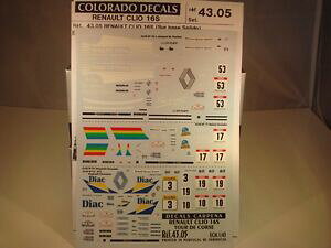 yzzr[@͌^ԁ@ԁ@[VOJ[ fJ[m[NIc[hRXRhdecals 143 renault clio 16s 53173 ou 19 tour de corse 1991 colorado 4305