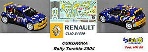 yzzr[@͌^ԁ@ԁ@[VOJ[ m[NI[gRfJ[renault clio s1600 cukurova rally turquie 2004 decal