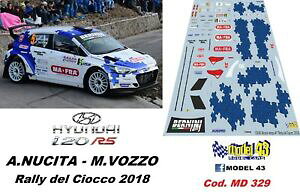 【送料無料】ホビー 模型車 車 レーシングカー デカールヒョンデラリーdecal 143 hyundai i20 r5 nucita rally ciocco 2018