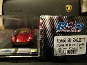 yzzr[@͌^ԁ@ԁ@[VOJ[ tF[fBfgCg^bNbhrare ferrari 612 scaglietti saloni di detroit 2004 bbr 143 metallic red bbr156a