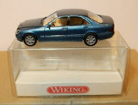 【送料無料】ホビー　模型車　車　レーシングカー マイクロホメルセデスベンツクラス＃ボックスオンmicro wiking ho 187 mercedes benz classe s 500 bleu metal 1590224 n box