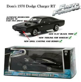 【送料無料】ホビー　模型車　車　レーシングカー ダイカストgreenlight fast and furious 5 doms 1970 dodge charger rt diecast car 143 86228