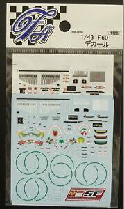 yzzr[@͌^ԁ@ԁ@[VOJ[ fJ[tF[o[R[hdecals fartefice fm0085 143 ferrari f60 code barre