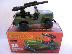 �y���������z�z�r�[�@�͌^�ԁ@�ԁ@���[�V���O�J�[ �}�b�`�L���m���W�[�vmatchbox lesney 38 armoured jeep avec canon de us en excellent etat