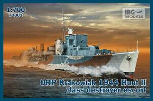 �y���������z�z�r�[�@�͌^�ԁ@�ԁ@���[�V���O�J�[ ���f���n���gibg models 70003 orp krakowiak 1944 hunt ii class destroyer escort 1700