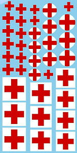 yzzr[@͌^ԁ@ԁ@[VOJ[ efJ[fJ[rouge croix decalcos 11,5 29 mm 118 autocollant decalcomanie