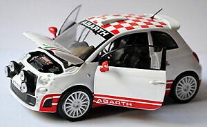 yzzr[@͌^ԁ@ԁ@[VOJ[ tBAbgAogzCgfiat abarth 500 r3t 2009 blanc 124 motormax