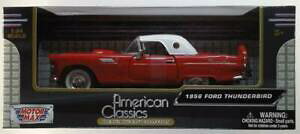 【送料無料】ホビー 模型車 車 レーシングカー フォードサンダーバード1956 ford thunderbird rouge blancred white motormax 124