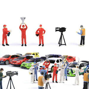 yzzr[@͌^ԁ@ԁ@[VOJ[ ~jJ[hCo[[X~jfigurines peinte mini figurines pilote voiture course mini gens figurine