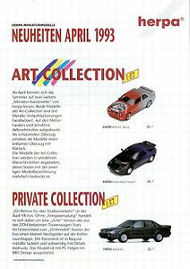 yzzr[@͌^ԁ@ԁ@[VOJ[ mxeBfptbgherpa nouveautes 1993 493 prospectus modele voitures voiture miniature prospectus brochure