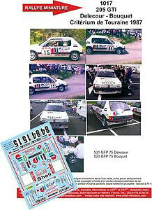 yzzr[@͌^ԁ@ԁ@[VOJ[ fJ[vW[t\fN[[[decals 132 ref 1017 peugeot 205 gti delecour rallye touraine 1987 rally