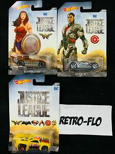 yzzr[@͌^ԁ@ԁ@[VOJ[ bgzbgzC[[OR~bNRN^lot 3 voitures hot wheels justice league dc comics collector neuf