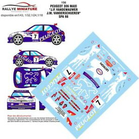 【送料無料】ホビー　模型車　車　レーシングカー デカールプジョースパラリーマキシラリーdecals 132 ref 156 peugeot 306 maxi vandewauver rallye de spa 1998 rally wrc