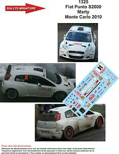 yzzr[@͌^ԁ@ԁ@[VOJ[ fJ[tBAbgvg}[eB[eJ[[decals 132 ref 1325 fiat punto s2000 marty rallye monte carlo 2010 irc rally