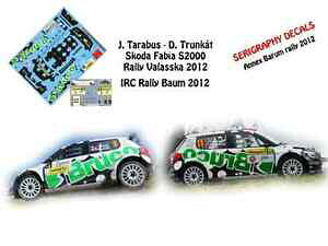 yzzr[@͌^ԁ@ԁ@[VOJ[ fJ[VR_t@rA[decals 143 skoda fabia s2000 11 tarabus rallye du barum 2012 ncm052b