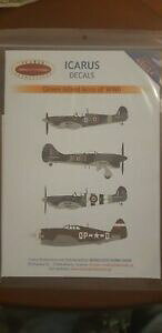 �y���������z�z�r�[�@�͌^�ԁ@�ԁ@���[�V���O�J�[ �M���V���G�[�X�e���y�X�g�C�J���X�f�J�[��greek allied aces wwii spitfire, tempest, p47c icarus decals 72017