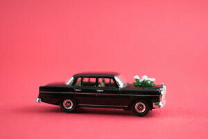 yzzr[@͌^ԁ@ԁ@[VOJ[ ZfXxcXP[ubVmercedes benz 220, wedding car scale 187 make busch