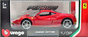 �y���������z�z�r�[�@�͌^�ԁ@�ԁ@���[�V���O�J�[ �t�F���[���X�P�[��ferrari 488 gtb rouge echelle 13 2 de bburago