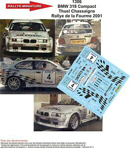 yzzr[@͌^ԁ@ԁ@[VOJ[ fJ[RpNg[decals 124 ref 1306 bmw 318 compact thuel chassaigne rallye de la fourme 2001