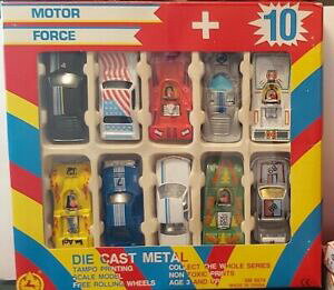 yzzr[@͌^ԁ@ԁ@[VOJ[ [^[[X{bNXmosatoys motor force set 10 race car 150 neuf en boite