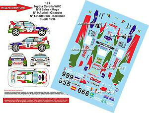 yzzr[@͌^ԁ@ԁ@[VOJ[ fJ[g^J[XEF[fg[}X[decals 124 ref 131 toyota corolla wrc thomas radstrom rallye de suede 1998