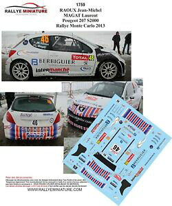 yzzr[@͌^ԁ@ԁ@[VOJ[ fJ[vW[eJ[[decals 124 ref 1759 peugeot 207 s2000 raoux rallye monte carlo 2013 rally wrc