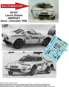 �y���������z�z�r�[�@�͌^�ԁ@�ԁ@���[�V���O�J�[ �f�J�[�������`�A���E���h�����[decals 124 ref 43107 lancia stratos andruet ronde serre chevalier 1980 rallye