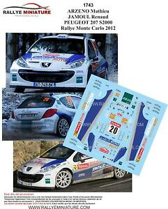 yzzr[@͌^ԁ@ԁ@[VOJ[ fJ[vW[eJ[[decals 124 ref 1743 peugeot 207 s2000 arzeno rallye monte carlo 2012 rally wrc