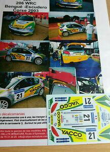 �y���������z�z�r�[�@�͌^�ԁ@�ԁ@���[�V���O�J�[ �f�J�[���v�W���[�����[�N�T���_�[�c�[���h�R���X�����[decals 124 ref 626 peugeot 206 wrc bengue rallye tour de corse 2003 rally