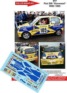 yzzr[@͌^ԁ@ԁ@[VOJ[ fJ[tBAbgeJ[[Aogdecals 124 ref 517 fiat 500 abarth de belloy rallye monte carlo 1995 rally wrc