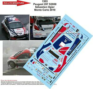 yzzr[@͌^ԁ@ԁ@[VOJ[ fJ[vW[eJ[[decals 124 ref 1303 peugeot 207 s2000 ogier rallye monte carlo 2010 irc rally