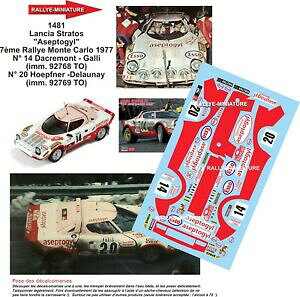 �y���������z�z�r�[�@�͌^�ԁ@�ԁ@���[�V���O�J�[ �f�J�[�������`�A�����e�J���������[�����[decals 124 ref 1481 lancia stratos dacremont rallye monte carlo 1977 rally