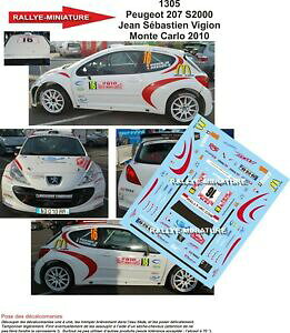 yzzr[@͌^ԁ@ԁ@[VOJ[ fJ[vW[eJ[[decals 124 ref 1305 peugeot 207 s2000 vigion rallye monte carlo 2010 irc rally
