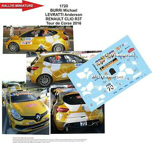 【送料無料】ホビー 模型車 車 レーシングカー デカールルノークリオツールドコルスラリーdecals 124 ref 1720 renault clio r3t burri tour de corse 2016 rallye wrc