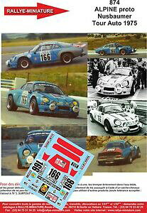 yzzr[@͌^ԁ@ԁ@[VOJ[ fJ[ApCm[[cA[htXdecals 124 ref 874 alpine renault a110 nusbaumer rallye tour de france 1975