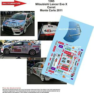 yzzr[@͌^ԁ@ԁ@[VOJ[ fJ[T[eJ[[decals 124 ref 1365 mitsubishi lancer carret rallye monte carlo 2011 irc rally