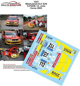 �y���������z�z�r�[�@�͌^�ԁ@�ԁ@���[�V���O�J�[ �f�J�[�������T�[�|���X�����[�c�[���h�R���X�����[decals 124 ref 1547 mitsubishi lancer pons rallye tour de corse 2003 rally wrc