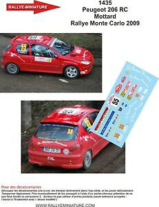 yzzr[@͌^ԁ@ԁ@[VOJ[ fJ[vW[eJ[[decals 124 ref 1435 peugeot 206 rc mottard rallye monte carlo irc rally