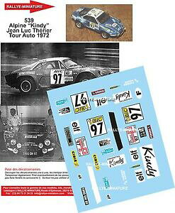 yzzr[@͌^ԁ@ԁ@[VOJ[ fJ[ApCm[cA[[[decals 124 ref 539 alpine renault a110 therier tour auto 1972 rallye rally