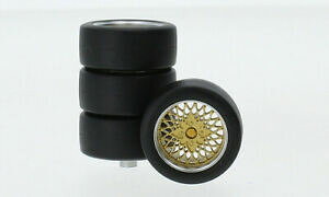 yzzr[@͌^ԁ@ԁ@[VOJ[ lI~j`AXP[f^Cminiature neo scale models 118 set 4 pneus avec jantes tuning argent