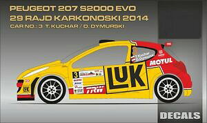 yzzr[@͌^ԁ@ԁ@[VOJ[ fJ[vW[N[`[[decals 124 peugeot 207 s2000 3 kuchar rallye rajd karkonoski dc2415