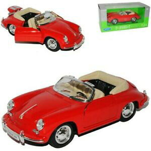 yzzr[@͌^ԁ@ԁ@[VOJ[ |VFJuII[vfporsche 356b cabriolet rouge ouverture 19591963 124 welly modele auto ou sans