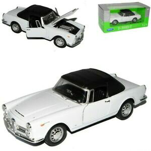 【送料無料】ホビー 模型車 車 レーシングカー アルファロメオスパイダーソフトホワイトトップカブリオレモデルalfa romeo spider 1960 2600 blanc soft top cabriolet 19611969 124 welly model